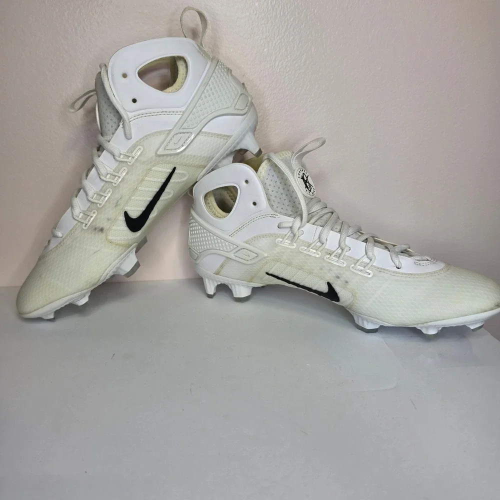Nike Huarache 9 Elite Lax Lacrosse Cleats 9.5 Athletic Sporty White FD0088-101